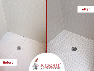 Professional Grout Sealing Restored This Old and Dirty Shower in Chester Springs, PA