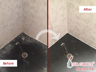 Before and after Picture of This Bathroom in Glen Mills, PA