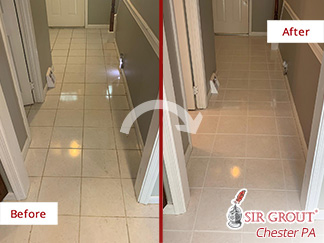Before and After Picture of This Floor in Downingtown, Pennsylvania 