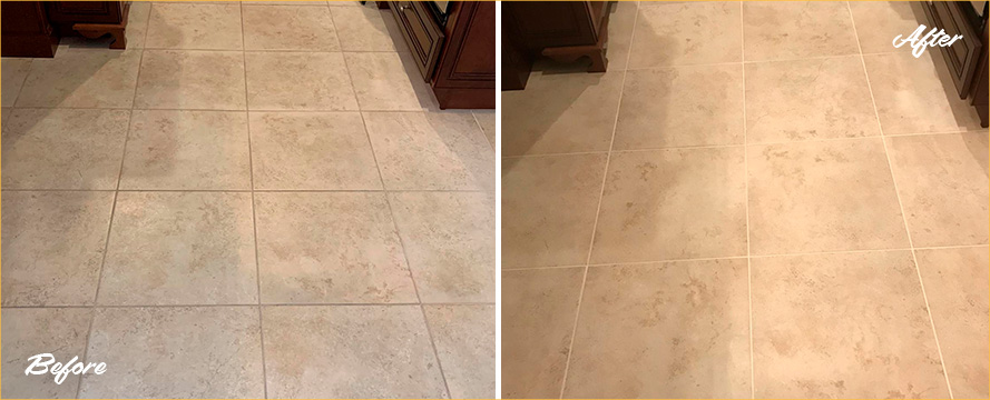 Kitchen Floor Restored by Our Professional Tile and Grout Cleaners in Downingtown, PA
