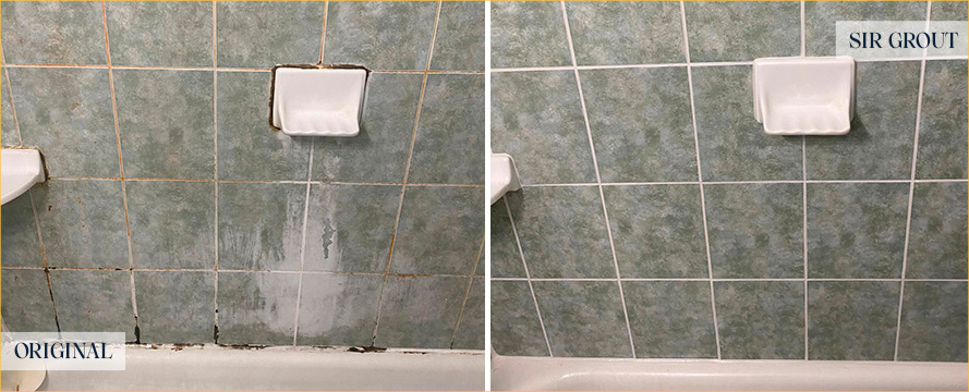 Shower Before and After an Excellent Tile Cleaning in West Chester, PA