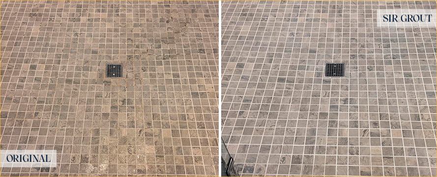 Shower Before and After a Flawless Grout Sealing in Wayne, PA