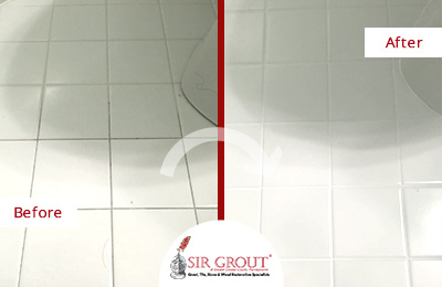 Before and After Picture of a Caulking Service in Collegeville, PA - W.C. Area