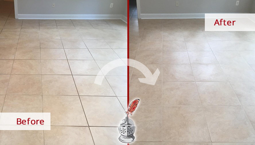 Before and after Picture of How These Hard Surfaces Look Brand-New after a Grout Cleaning Job in Newtown Squere, PA