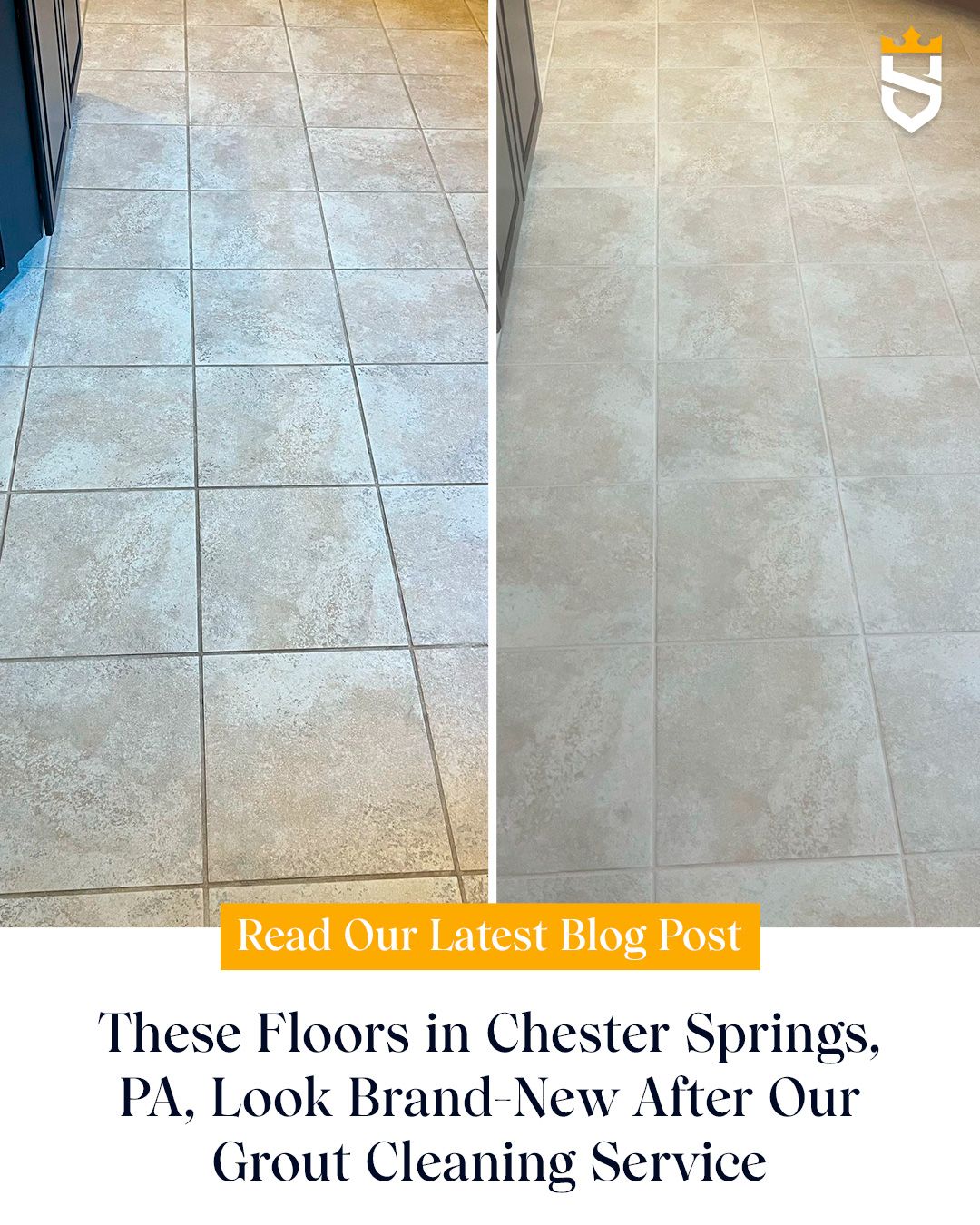 These Floors in Chester Springs, PA, Look Brand-New After Our Grout Cleaning Service