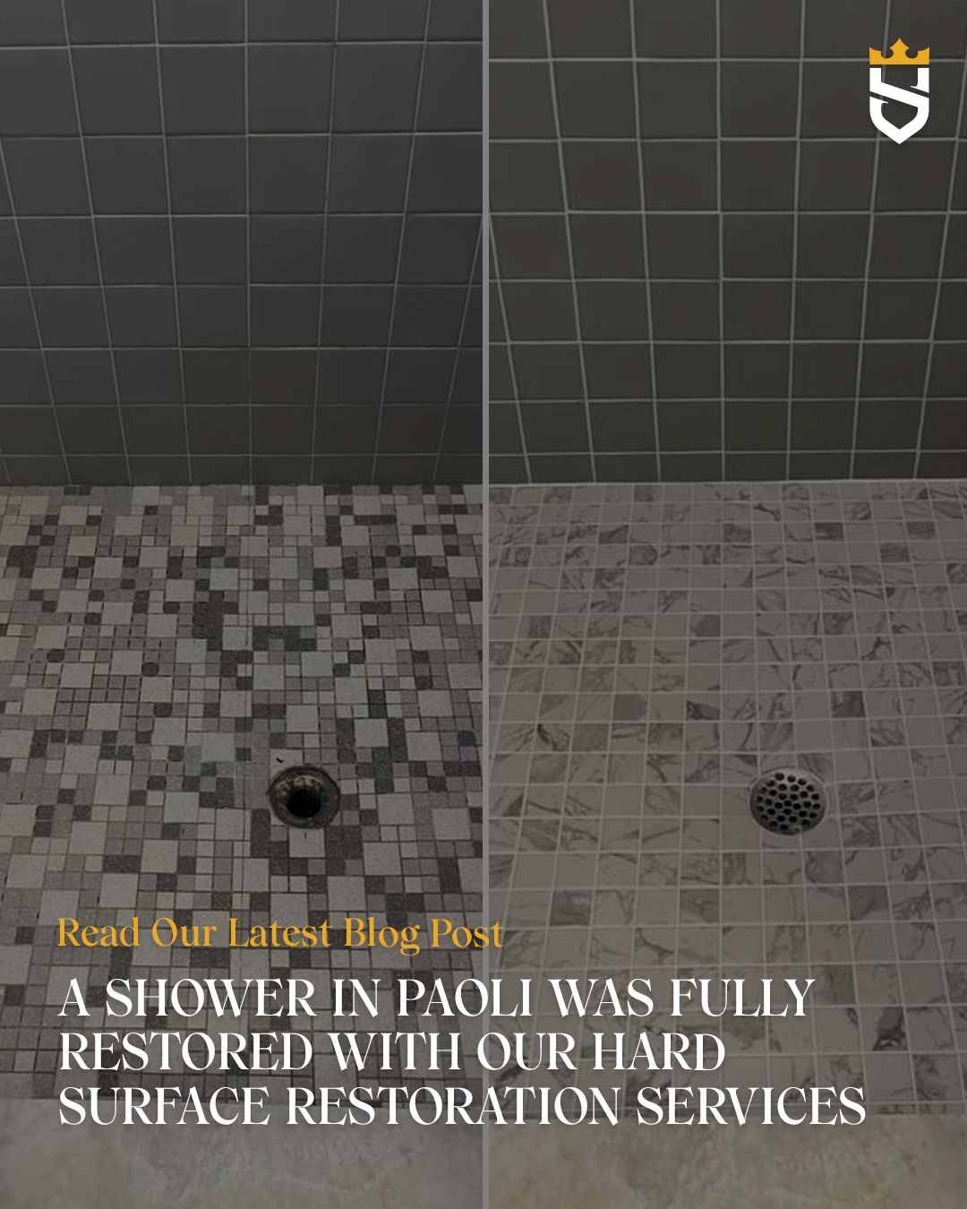 A Shower in Paoli Was Fully Restored With Our Hard Surface Restoration Services