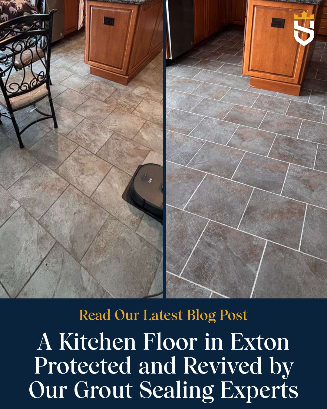A Kitchen Floor in Exton Protected and Revived by Our Grout Sealing Experts