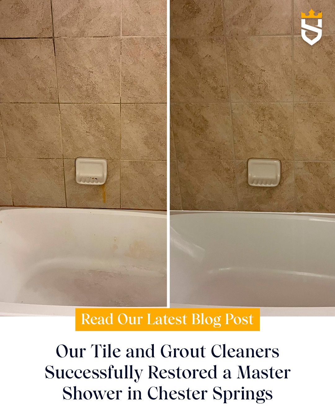 Our Tile and Grout Cleaners Successfully Restored a Master Shower in Chester Springs